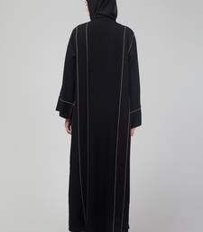 Black contrast detailing abaya with hijab