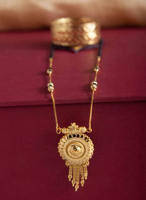 Long Gold-Plated Single Vaati Mangalsutra     Timeless Elegance 1