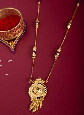 Long Gold-Plated Single Vaati Mangalsutra     Timeless Elegance 2