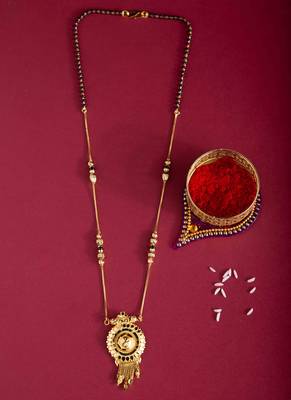 Long Gold-Plated Single Vaati Mangalsutra     Timeless Elegance 3