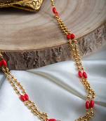 Two-Layer Long Chain with Orange Beads