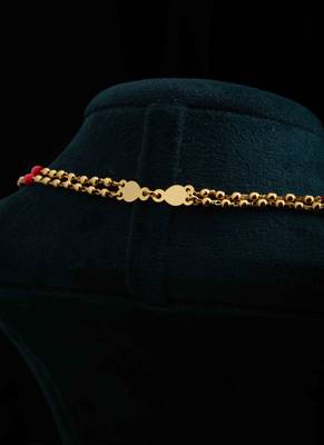 Two-Layer Long Chain with Orange Beads 3