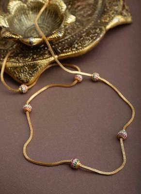 Gold-Plated Chain with Ball Designs 1