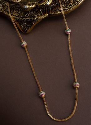 Gold-Plated Chain with Ball Designs 2