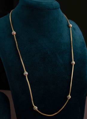 Gold-Plated Chain with Ball Designs 3