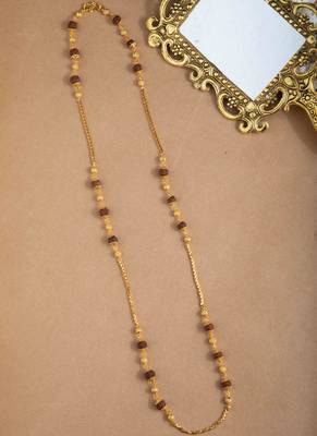 Rudraksha Chain with Gold Beads 1