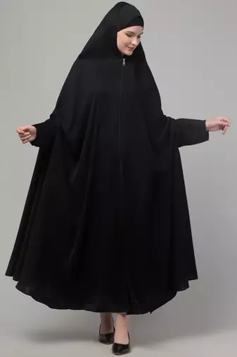 Black Nida Plain Abaya