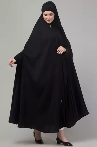 Black Nida Plain Abaya