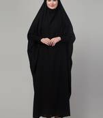 Black head to toe free size jilbab abaya