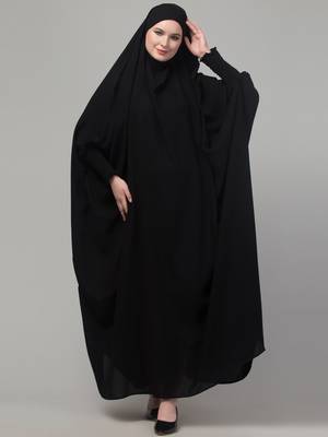 Black head to toe free size jilbab abaya 3