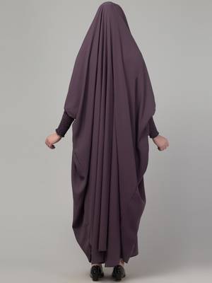 Dusky purple head to toe free size jilbab abaya 2
