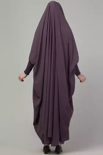 Dusky purple head to toe free size jilbab abaya