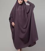 Dusky purple head to toe free size jilbab abaya
