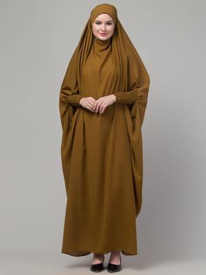 Mustard head to toe free size jilbab abaya 1