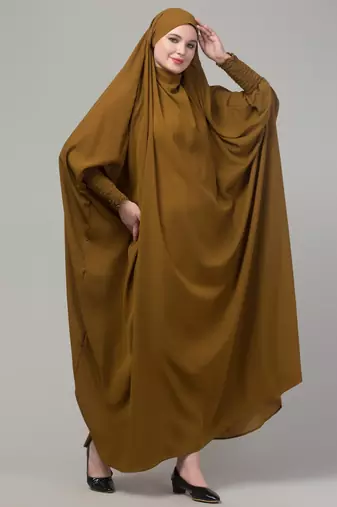 Mustard head to toe free size jilbab abaya