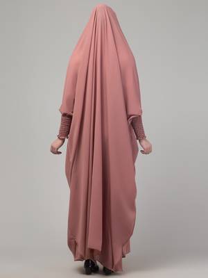 Mauve pink head to toe free size jilbab abaya 2