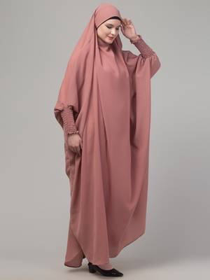 Mauve pink head to toe free size jilbab abaya 4