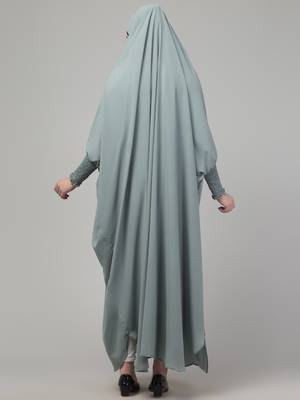 Sage head to toe free size jilbab abaya 2