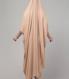 Light beige head to toe free size jilbab abaya