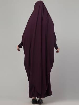 Wine head to toe free size jilbab abaya 2