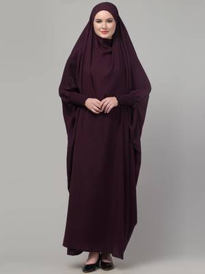 Wine head to toe free size jilbab abaya 1