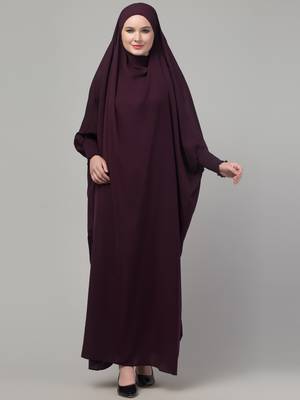 Wine head to toe free size jilbab abaya 3