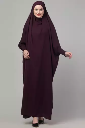 Wine head to toe free size jilbab abaya