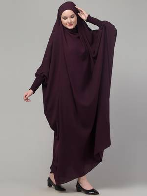 Wine head to toe free size jilbab abaya 4