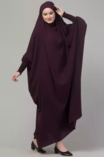 Wine head to toe free size jilbab abaya