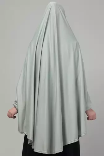sage green polyester plain jilbab