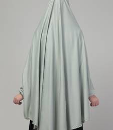 sage green polyester plain jilbab
