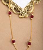 Red & Gold Beaded Gold Chain