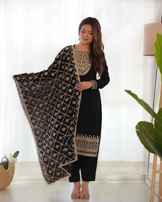 Blooming Silk Black Readymade Kurti 2