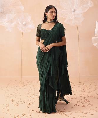 Emerald saree set 1