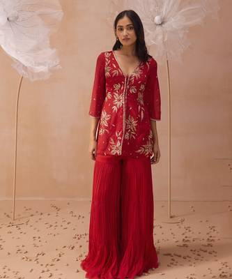Rouge sharara set 1