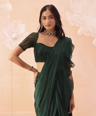 Emerald saree set 2