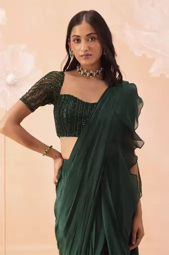 Emerald saree set