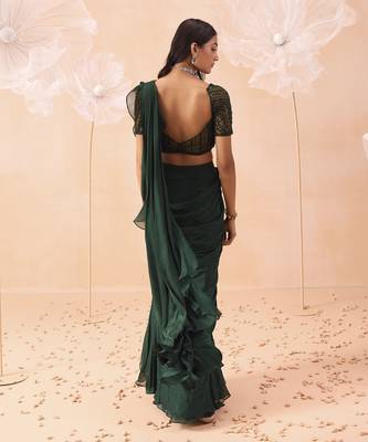 Emerald saree set 4