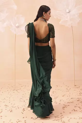 Emerald saree set