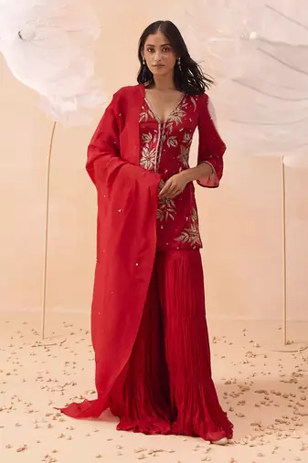 Rouge sharara set