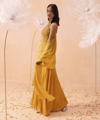 Jaune sharara set 5