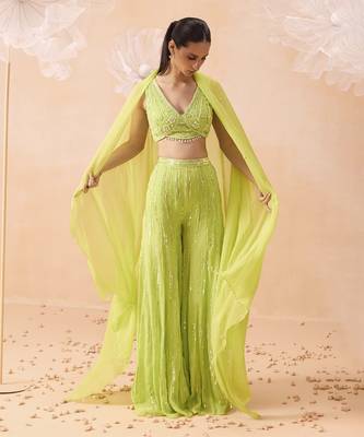 Lime pearl pant set 1