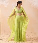 Lime pearl pant set