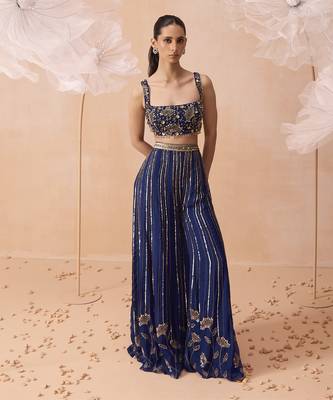 Indigo mirror pant set 1