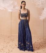 Indigo mirror pant set