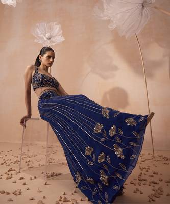 Indigo mirror pant set 3
