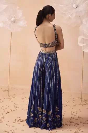 Indigo mirror pant set