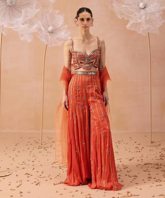 Candy orange pant set 1