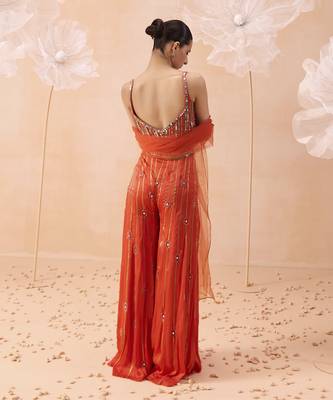 Candy orange pant set 4
