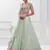 mint green georgette sequin embroidered lehenga set choli with dupatta